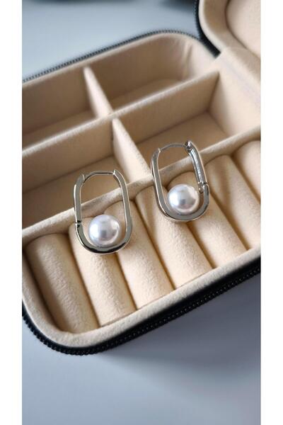 VOBEEYKU Top pearl detailed minimal earrings