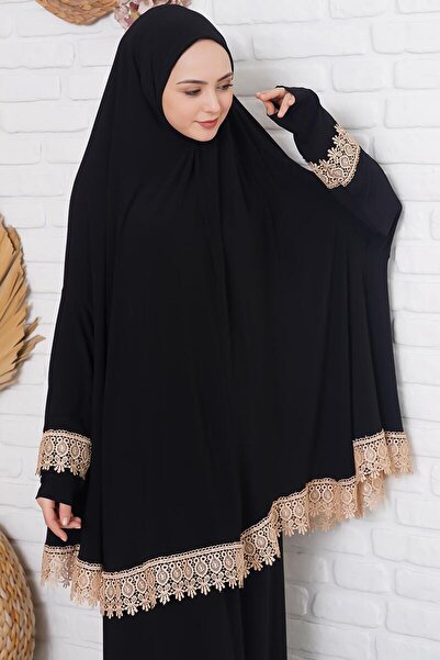 sasaca Εποχιακό διπλό γυναικείο φόρεμα προσευχής με κεντημένο μουσουλμανικό φόρεμα, αδιάβροχο ρούχο προσευχής