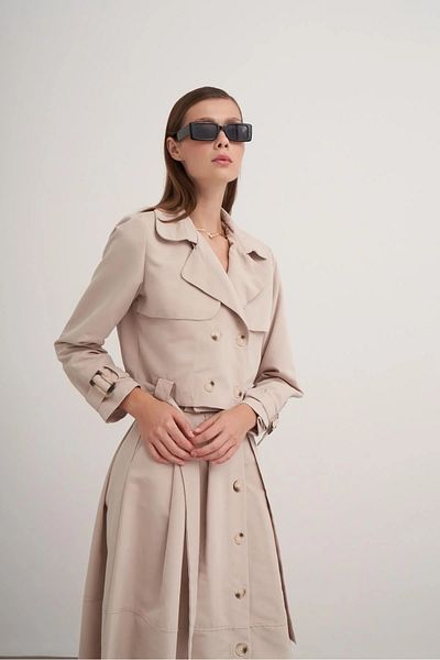 Esilapark Elis Trench - with Front Button and Waist Tie