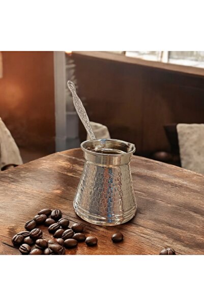 Bakır Center 5-Piece Copper Coffee Pot and Cup Set - for Personal Use