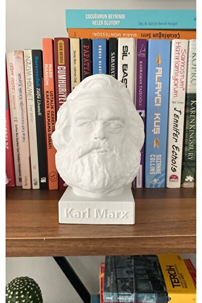 Root Made Karl Marx Dekoratif Büst 15 cm Kitaplık Dekor Hediyelik Biblo