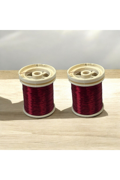 gürbüz filografi سلك تصوير باللون الأحمر الداكن 0.30 مم - 60 جم - 100 متر، 2 ...