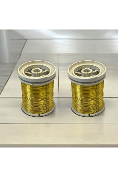 gürbüz filografi سلك تصوير ذهبي فاتح 0.30 مم - 60 جرام - 100 متر 2 قطعة 30 جرام