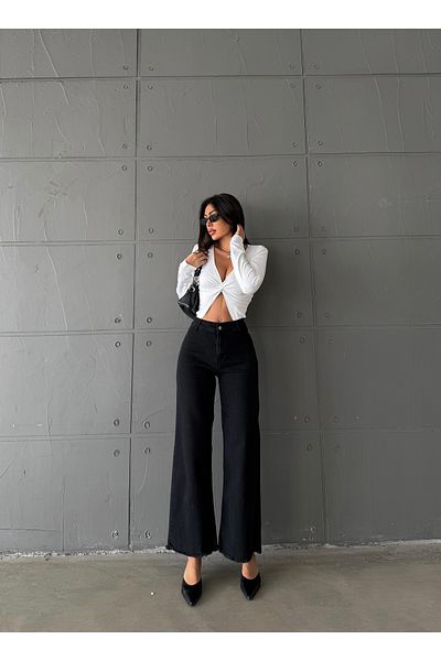 Butik Women's Salaş Licra Black Jeans Pants