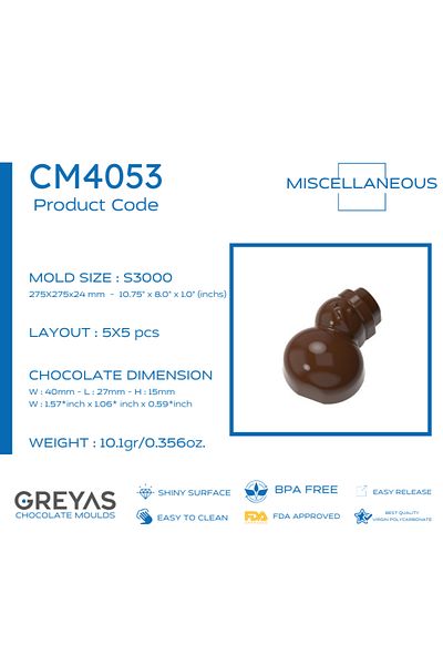 Greyas Cm 4053 Polycarbonate Chocolate Mold