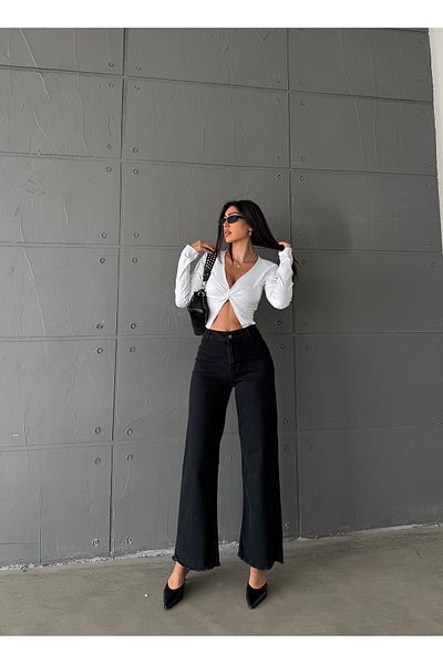 Butik Women's Salaş Licra Black Jeans Pants