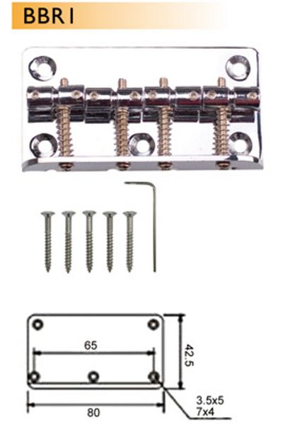 robotrend Dr.Parts - Bass Bridge Chrome