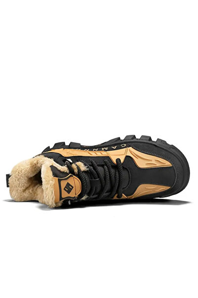 Yasee kar botu yünlü polar astarlı yüksek topuk  kaymaz su geçirmez