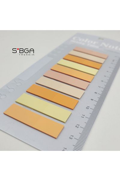 sibga tasarım Transparent Colored Post-It Note Paper - 200 Sheets Bookmark Sticker
