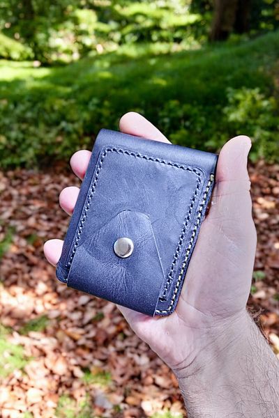 Leather Black Genuine Leather Cy Scorp Unisex Wallet - Name Writing and Handmade Included