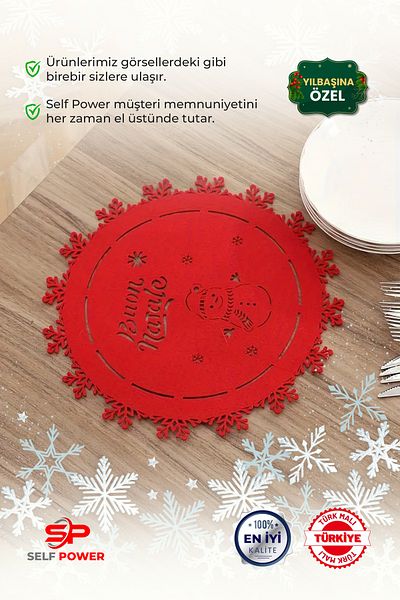 Self Power Set of 6 Christmas Snow Themed Plates American Service Home Decor Kitchenbanket Dining Table Decoration