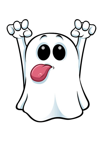 MegaSticker Dil Çıkaran Hayalet Sticker Araba, Motorsiklet, Kask, Laptop, Cam...