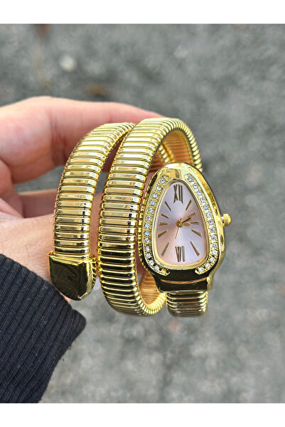 pierrose Gold Yılan Model Kadın Kol Saati