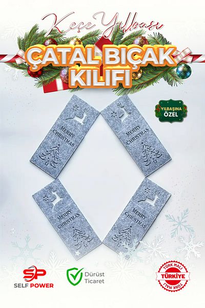 Self Power 6-Piece Stylish Christmas Themed Special Design Christmas Themed Cutlery Set