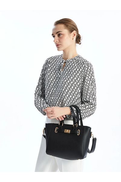 LC Waikiki LCW ACCESSORIES Geantă neagră de umăr pentru femei cu curea detașabilă