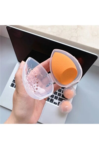 Piraye Shop Cutie de protecție pentru burete de machiaj Model ou cu găuri roz...