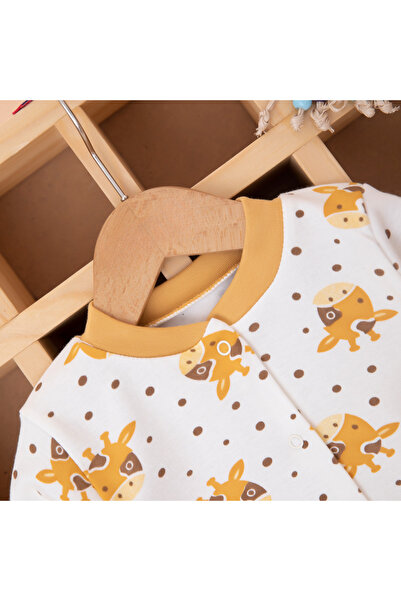 babyist Bebek Zürafa Düğmeli Pijama Takımı