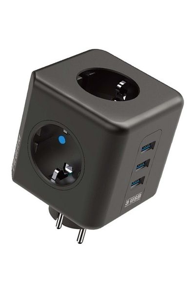 Skygo Winnboss 3-Plus مقبس حائطي - مقاوم للتيار والحرارة، USB 3440
