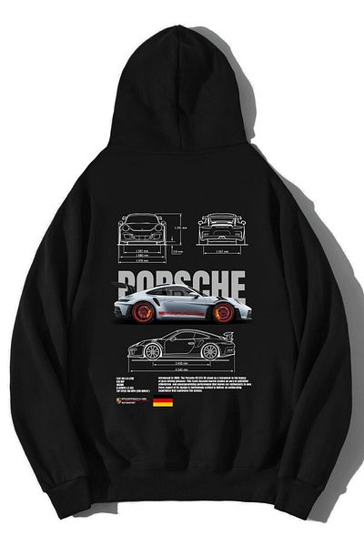 Hunors Sportswear & Company Unisex Oversize Porsche 911 GT3 RS Hoodie