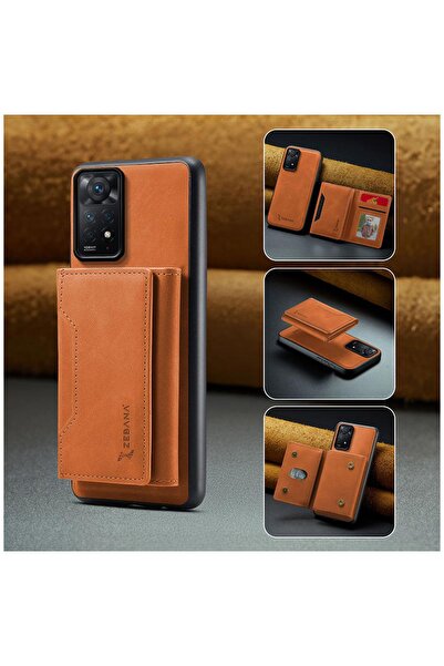 Zebana Xiaomi Redmi Note 11 Pro Uyumlu Kılıf 2in1 Elite Class Cüzdanlı Deri K...