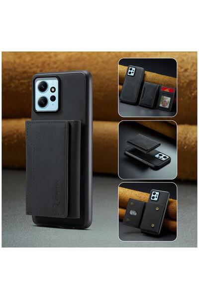 Zebana Xiaomi Redmi Note 12 Uyumlu Kılıf Zebana 2in1 Elite Class Cüzdanlı Der...