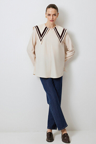 Touché Privé Wide Collar Viscose Tunic