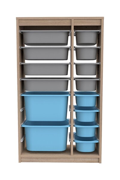 Pratico Montana XS 14 Sepetli Dolap Çok Amaçlı Dolap 2d4k8u Mavi Gri