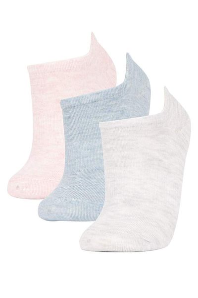 DeFacto New Season Women's 3-Piece Cotton Sneaker Socks