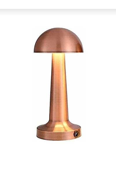 Genel Markalar Bakır (ROSE GOLD) Renkli Mantar Dokunmatik Şarjlı Mantar Masa Lambası