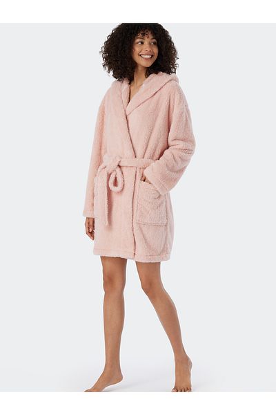 Schiesser Bademantel Teddy Fleece Bade-mantel Sauna Morgen-mantel Lounge