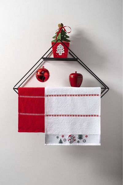 Ender Home Magnolia New Year 2-Piece Gift Towel Set – 30X50Cm