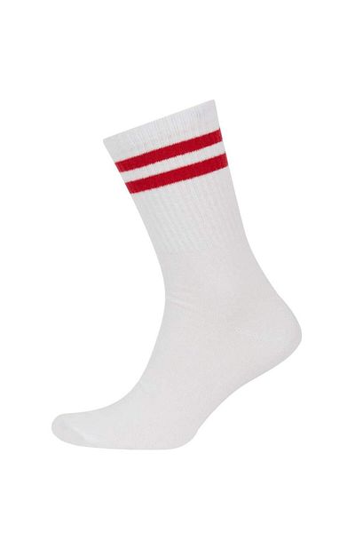 DeFacto New Season Men's Comfortable Elastic 3-Piece Cotton Circle Patterned Socks