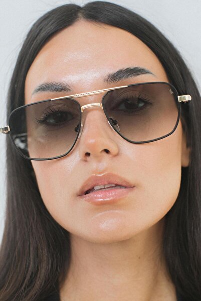 Bilge Karga Givar Gold Green Gradient Sunglasses