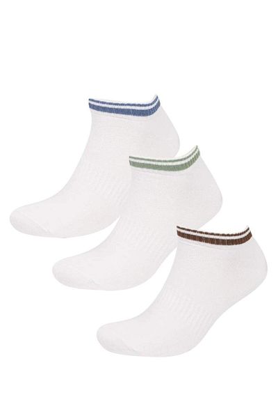 DeFacto New Season Men's 3-Piece Cotton Booties Socks
