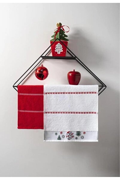 Ender Home Magnolia Новий рік 2-х предметний подарунковий набір рушників – 30x50см