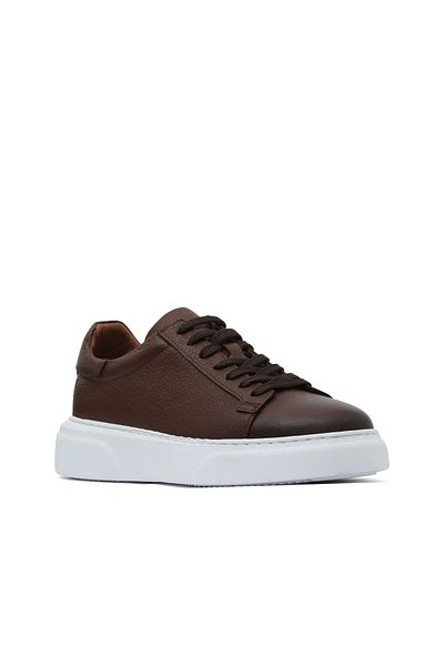 Bueno Shoes Мъжки маратонки, кафяви, с плавник/бели - 32ma101