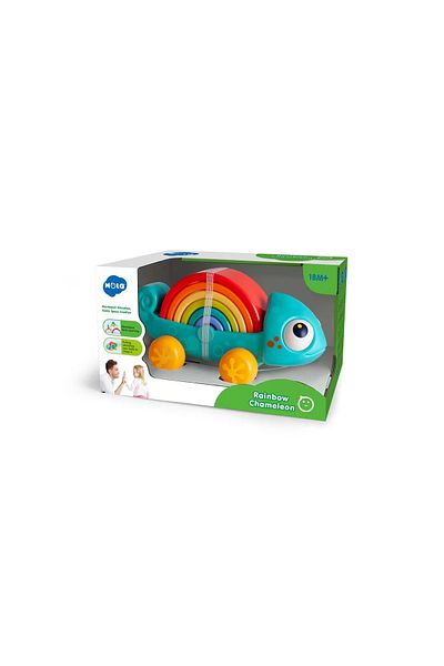Hola Pull and Build Toy, Rainbow Chameleon