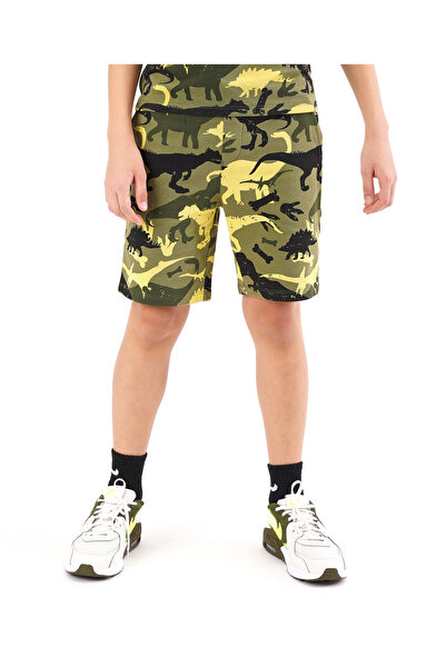 Primo Gino Primo Gino 100% Cotton Half Sleeves Dino Print T-shirt & Shorts Set - Green