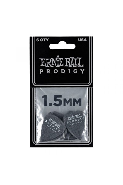 Ernie Ball P09199 Prodigy Siyah Delrin 1.5 mm 1S 6lı Paket Pena