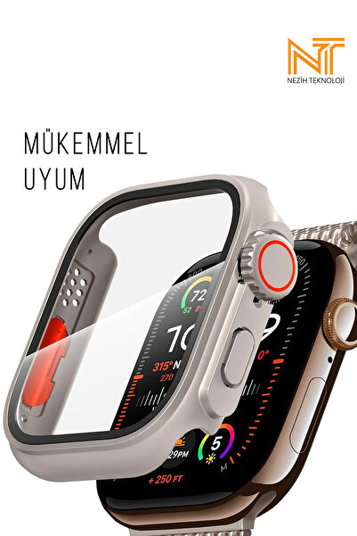 Nezih Case Apple Watch 10.Nesil 46mm Uyumlu ULTRA Dönüştürücü Kasa Ekran Koru...