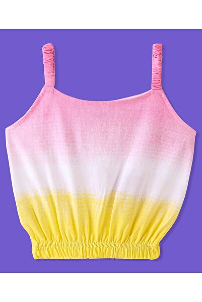 Ollington St. Ollington St. 100% Cotton Ombre Co-ord Set of Sleeveless Top Unicorn Glitter & Joggers-Multicolor