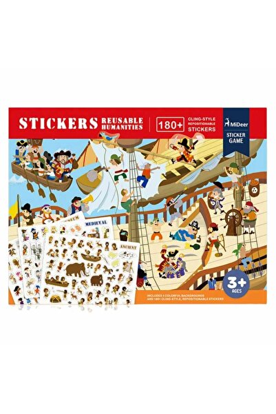 Floopy Set 180 Abtibilduri Reutilizabile, Stickere si Autocolante pentru Copi...