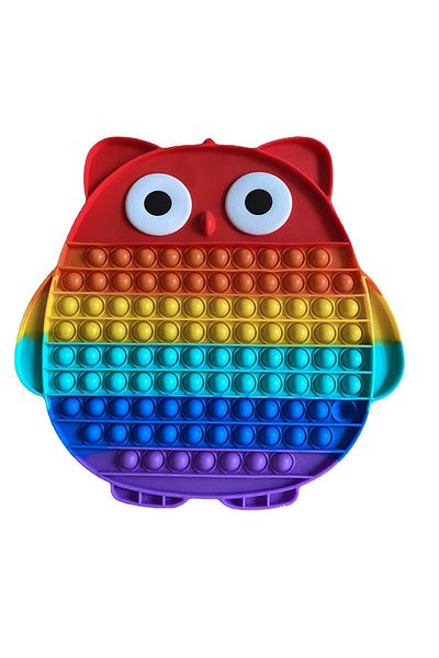 Micostore Pop It Toy, Big Owl, Antistress, Sensory, Multicolored