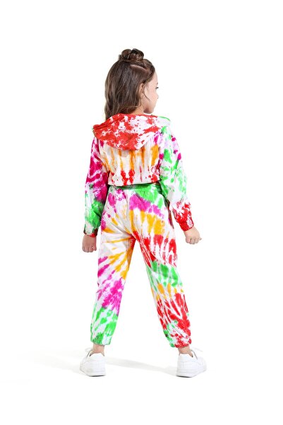 Ollington St. Ollington St. 100% Cotton Tie Dyed Full Sleeves Hoodie & Joggers/Co/ord Set - Multicolor