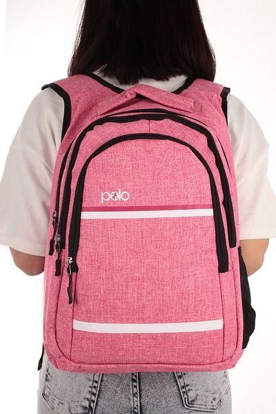By Hakan Orthopedic Polo 8860 School Bag - Backpack, Water Resistant, Pink