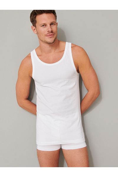 Schiesser Unterhemden 2er-pack 95/5 Unterhemd Unterzieh-shirt Ärmellos Schulterfrei