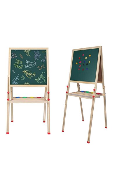 Floopy Tabla magnetica cu 2 suprafete si sevalet pictura, reglabila, 89cm, 12...
