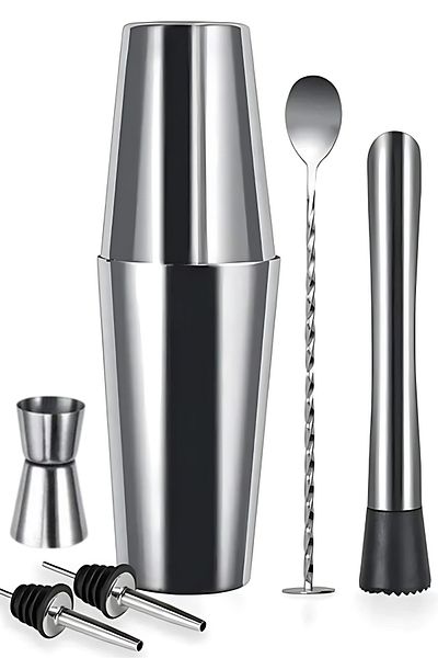 vosco 6 Piece Advantageous Cocktail Set Boston Shaker (750ML)