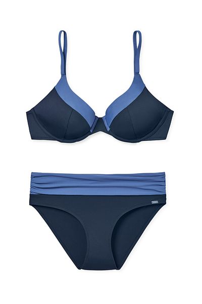 Schiesser Bügel-Bikini Aqua Sea Blossom