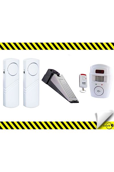 LOREX Lr-Ng300 Operated Alarm Set + Lr-Dst01 Stop Alarm + 2Pcs Lr-4444 White Door Window Alarm